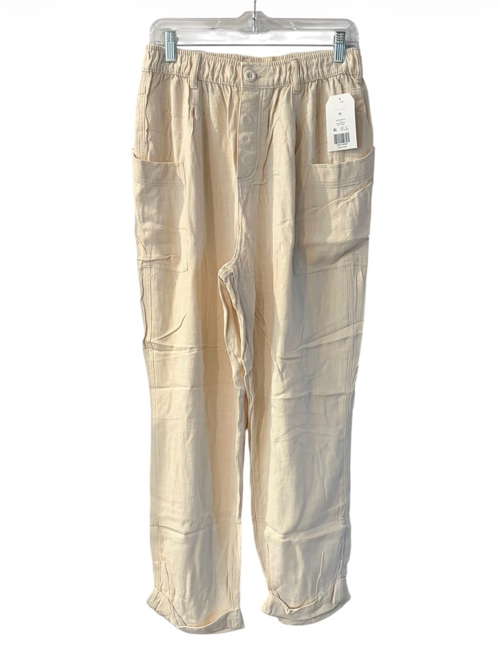 NWT Wonderly Drapey Linen Blend Cargo Pants